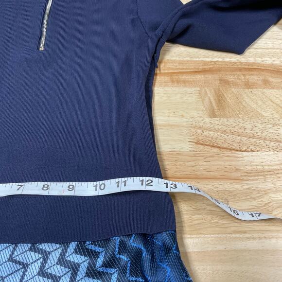 Ted Baker NWT 1/4 Zip Ionaaa Mock Slip Midi Dress Blue Navy Size 1 (US 0-2) - Picture 10 of 14